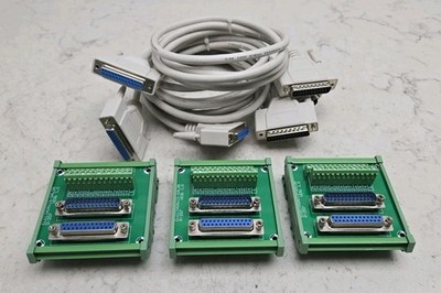 3 Pk Electronics Salon D-Sub DB25 Male Female Header Interface Module w/ Cables