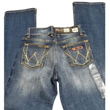 Wrangler Retro Mae Mid Rise Bootcut Jean, Dark Blue, Women's 29x36, NWT