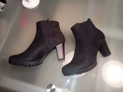 citywalk damenschuhe gr. 40  stiefeletten schwarz hoch Gummisohle neu
