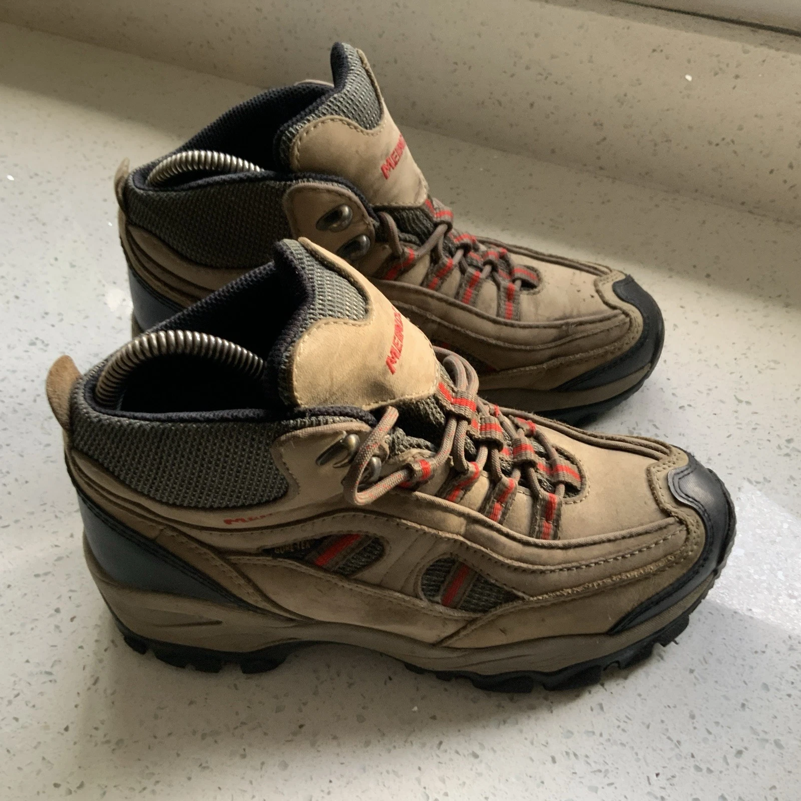 MEINDL GORETEX WOMEN'S LEATHER CAMPING HIKING BOOTS BROWN SIZE UK 4.5