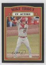 2021 Topps Heritage In Action Black Border /50 Mike Trout #170 x0y