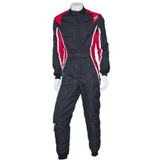 P1 Racewear Turbo Race Suit FIA 2-Layer Black/Red Size 2