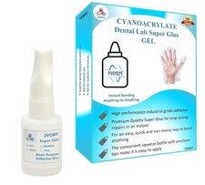 Dental Lab Super Glue Adhesive Instant Bonding - Gel 1oz 1oz
