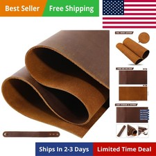 12''X24'' Genuine Leather Sheets for Crafts Full Grain Leather Tooling Leathe...
