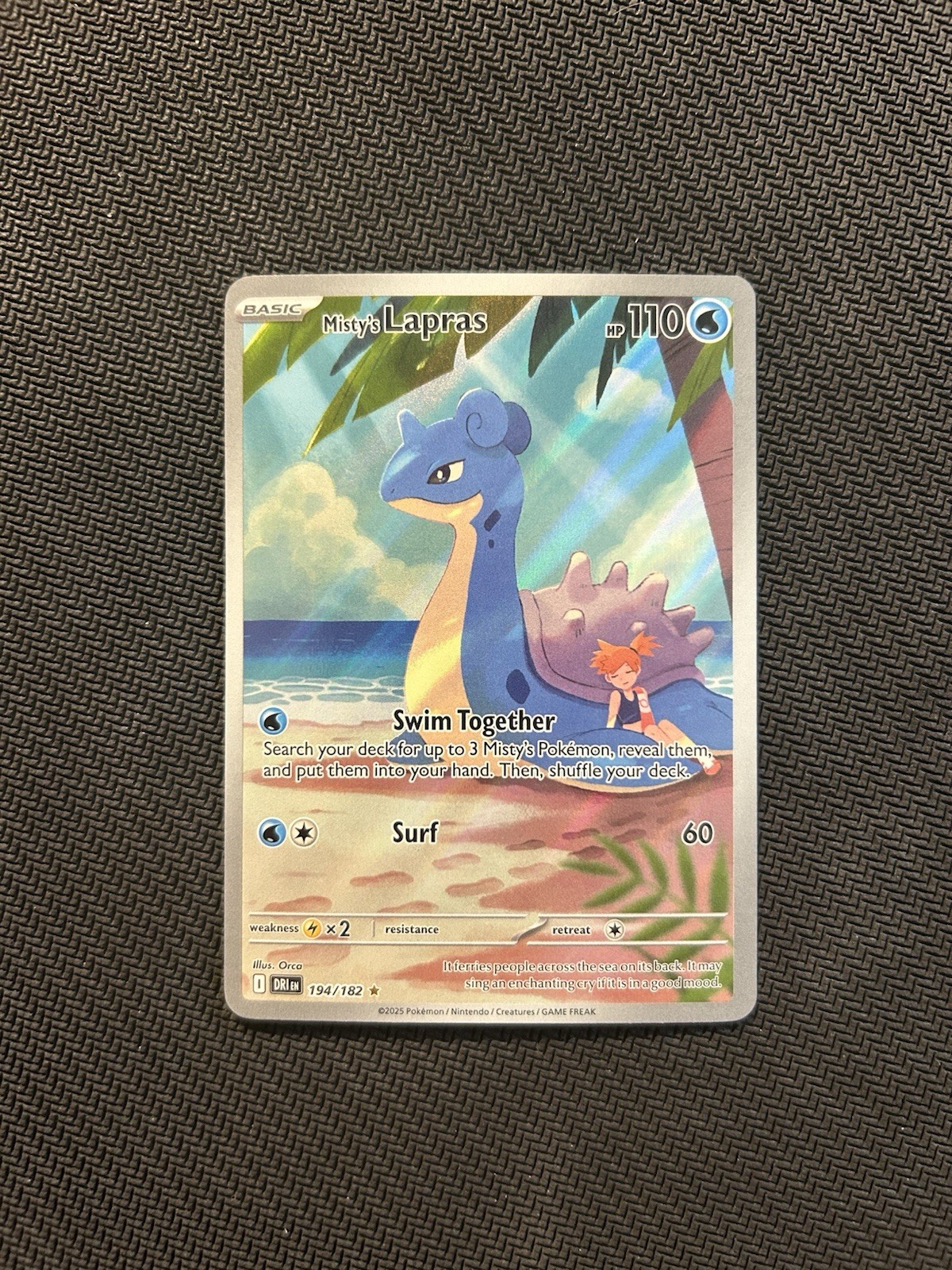 Pokemon TCG Misty's Lapras 194/182! NM Condition! See Description!