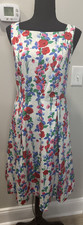 Talbots Cottagecore Floral A-Line Dress Size 2 Romantic Garden Party Picnic Chic