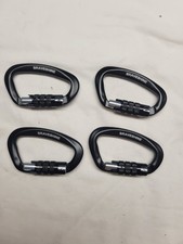  4 25KN Aluminum D-Shape Carabiner Screw Locking Hook Climbing Caving Rescue