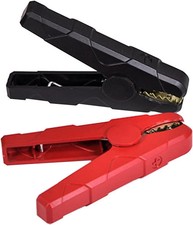 2 Pieces 600A Battery Alligator Clips, Black Red Insulated Replacement 600A