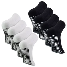 4 Pack Diabetic Ankle Socks with Grips | Dr.Socks | Extra Wide Bamboo Socks