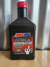 NEW AMSOIL 2-Stroke Oil DOMINATOR Racing Oil 100% Synthetic 1 Quart