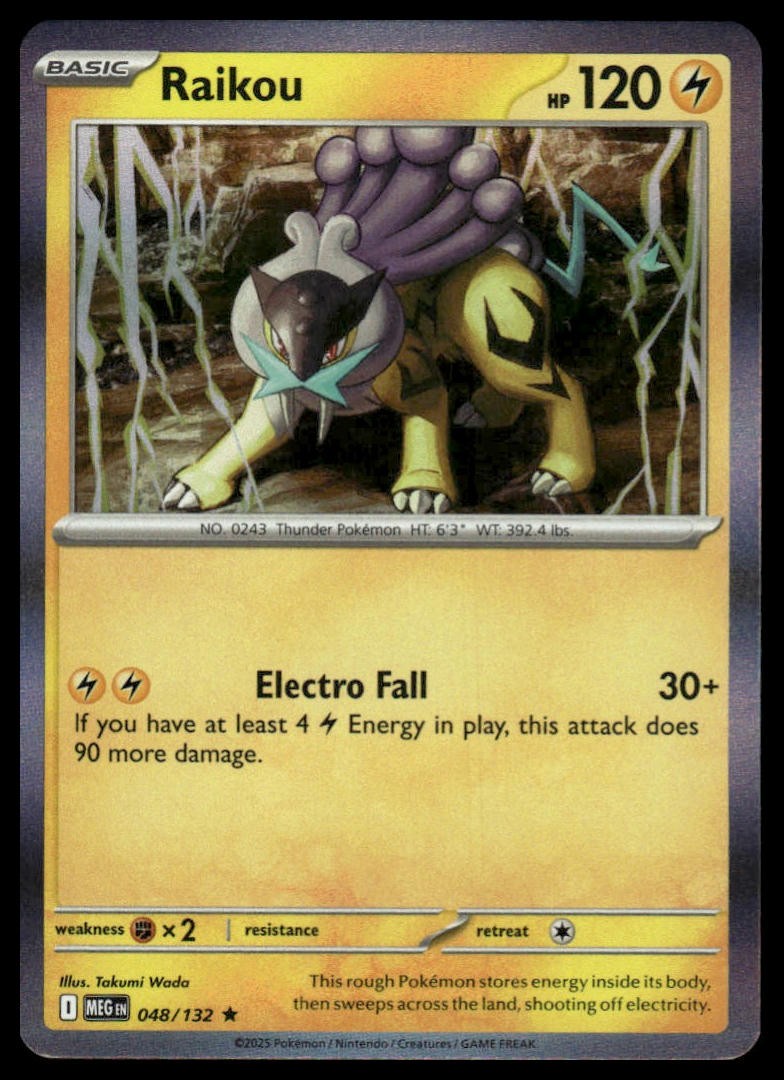 Raikou ME01: Mega Evolution #048/132 Holo NM