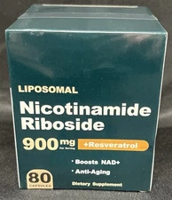 Reus Research NAD+ Supplement Liposomal Nicotinamide Riboside 900 mg 80 Caps