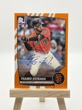 2023 Topps Big League #173 Thairo Estrada Electric Orange Base Autographs