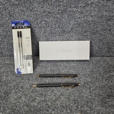 Cross Matte Black Gold Ballpoint Pen  Pencil Set  Pen Refills W/ Box