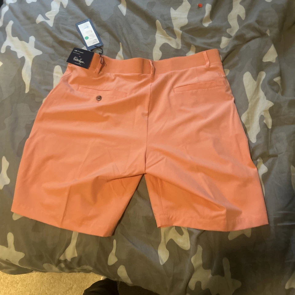 Pantalones Cortos Walter Hagen Para Hombre Talla 34 Rosa Rojo P11 Rendimiento Cintura Golf NUEVOS NUEVOS CON ETIQUETAS Foto 3 de 4