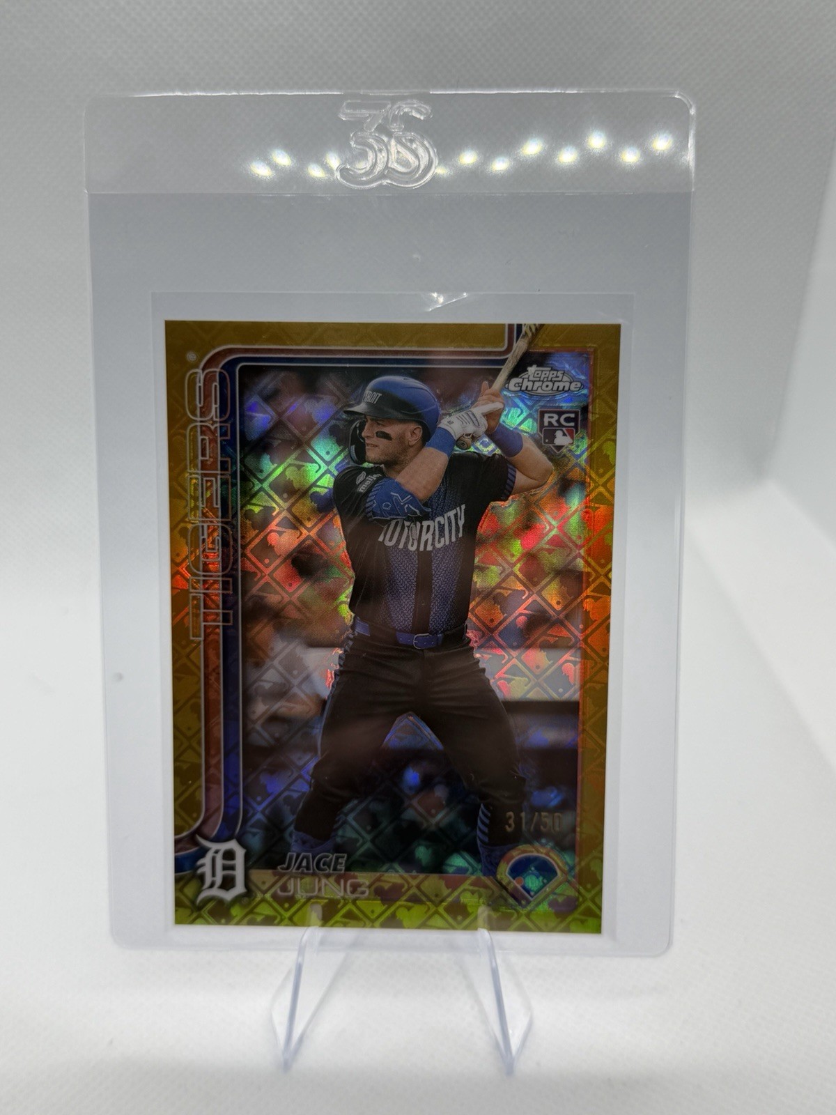 2025 Topps Chrome - Jace Jung #225 Gold Refractor /50 (RC)