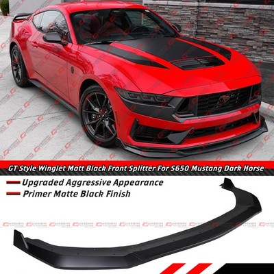 For 24-26 Ford Mustang Dark Horse GT Style Matte Black Front