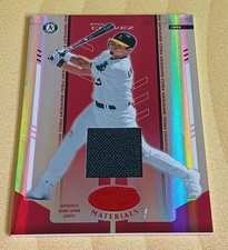 2004 Eric Chavez Leaf Certified Mirror Red Jersey Relic Card #58 Ser# 68/150