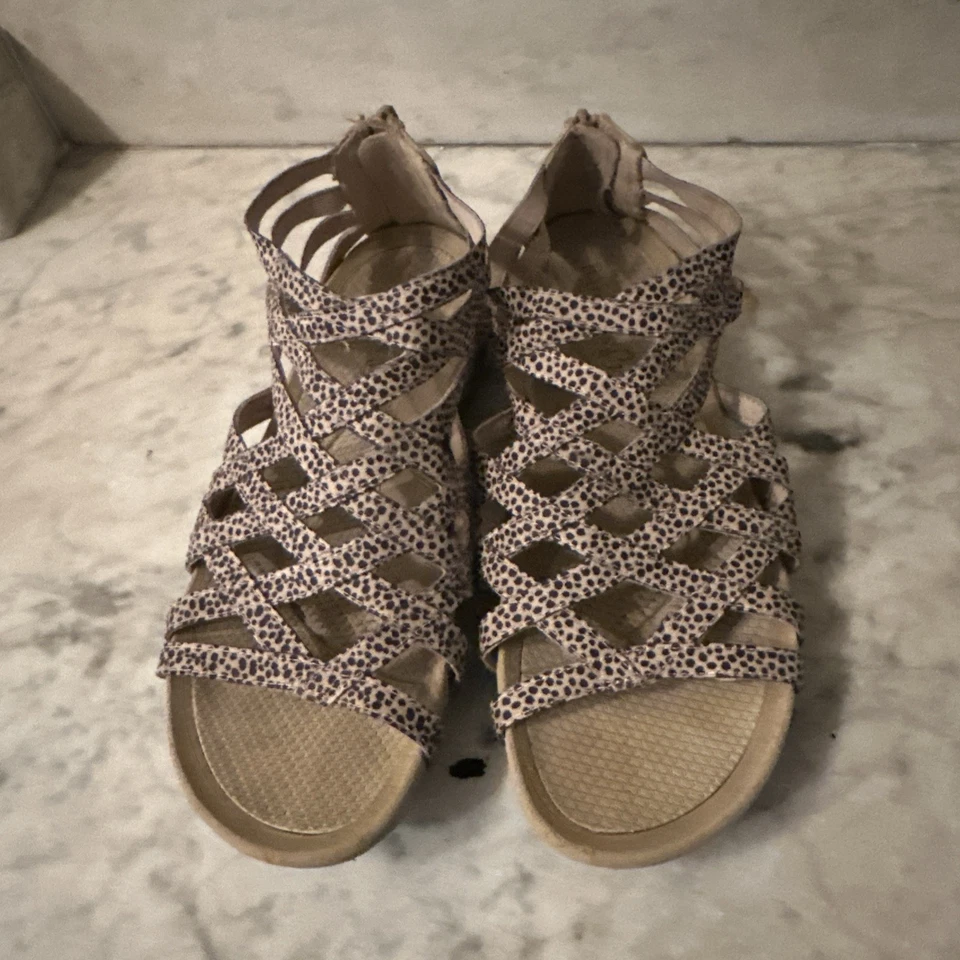 Baretraps Sunya Women Black & Pink Strappy Stretch Sandals Size 7 M Back Zipper Foto 2 de 4