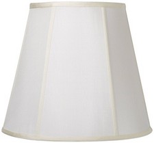 White Faux Silk Empire Hardback Shade 10x16x14 Spider 