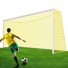 Professional Soccer Goal Net Regular 18.5' W x 6.5' H x 3' D x B, Yellow