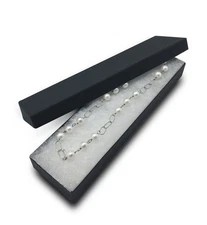 JPI DISPLAY #82 Cotton Filled Boxes, 8" L x 2" W, Matte Black, 100 Count