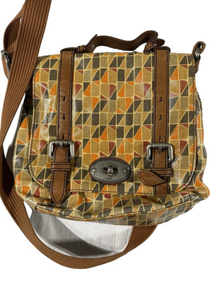 FOSSIL KEY-PER COATED CANVAS Messenger Bag  BUSINESS PROFESSIONAL Cross Body