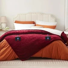 Heated Blanket with 6 Heat Levels and 10-Hour Auto Off Overheat Protection