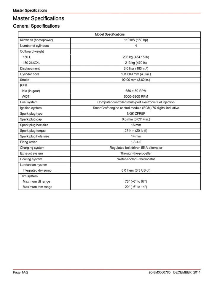 РУКОВОДСТВО ПО ОБСЛУЖИВАНИЮ ЧЕТЫРЕХТАКТНЫХ ДВИГАТЕЛЕЙ MERMERCURY 150 — ЗАКРЕПЛЕНО ПРОВОДОМ — ЖЕСТКАЯ КУРТКА - Изображение 4 из 4