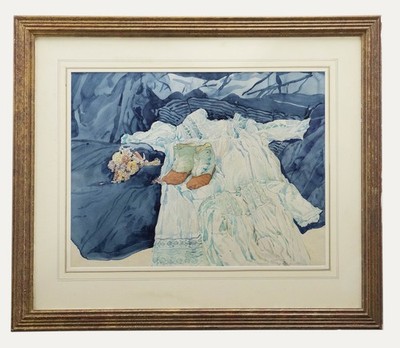 Nancy Petley-Jones (b.1953) - Gerahmtes Aquarell Des 20. Jahrhunderts, Die Er...