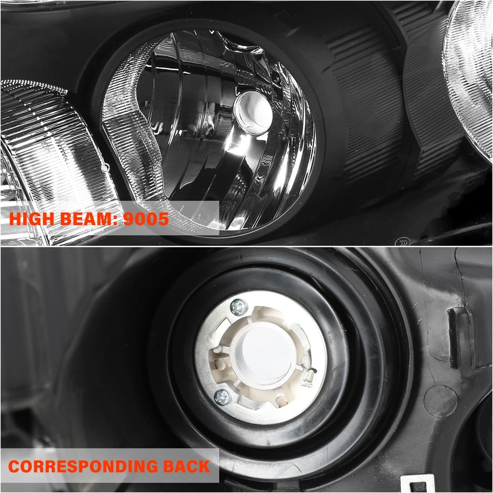 Par de montaje de faros esquineros transparentes negros de 4 puertas para Honda Accord 2008-2012 sedán Foto 3 de 4
