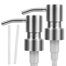 2 pcs 304 Stainless Steel Soap Dispenser Pump Standard 28/400 Thread Replace...