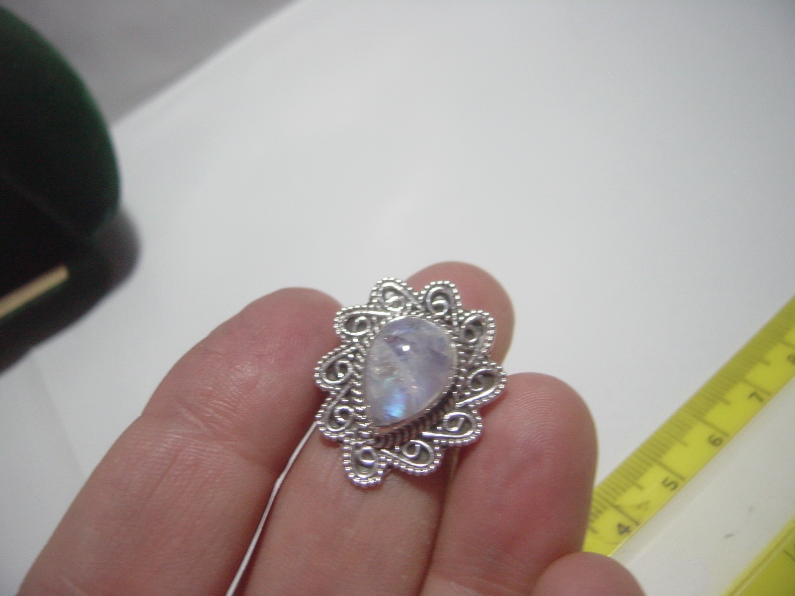 VINTAGE SOLID SILVER- GENUINE LARGE RAINBOW MOONS… - image 15