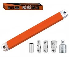 Offset Extension Wrench, Zero Degree Ratchet Extension Set Includes 1/2", 1/4...
