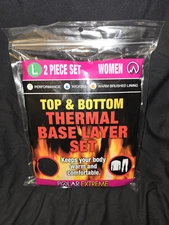 Large Top,Bottom Thermal Base Layer Woman’s Polar Extreme Warm Brushed Lining