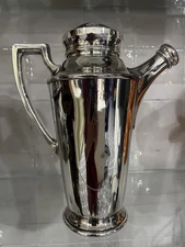 1931 Reed & Barton Milk Can Cocktail Shaker 64oz Silver Plate Hatchet Date Mark