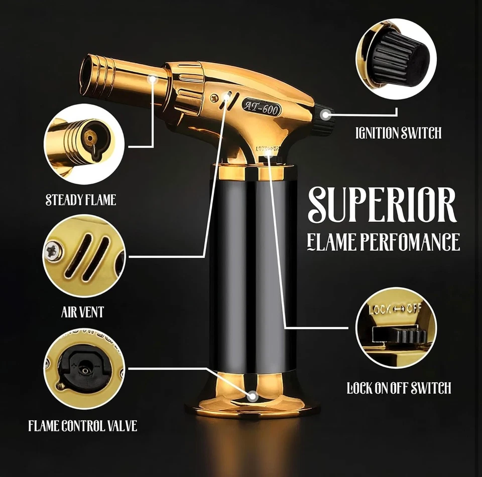 Kit de ahumador de cóctel Mixology con antorcha 4 astillas de madera de sabor, juego antiguo Foto 3 de 4