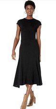 Vince. Women's Rayon Cap Sleeve Dress Size XS Black Retail $195