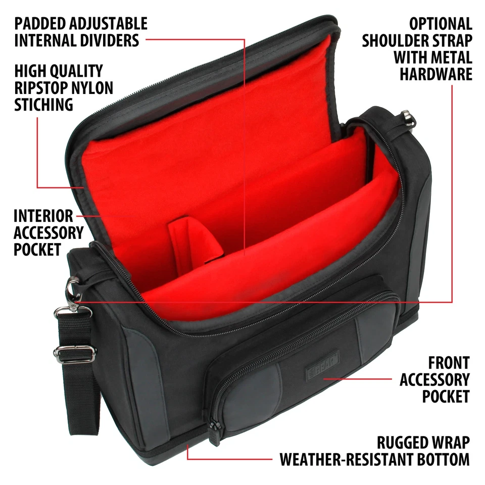 S7 Pro Messenger Bag with Customizable Dividers, Accessory Pockets & Carry Strap - Image 2 of 4