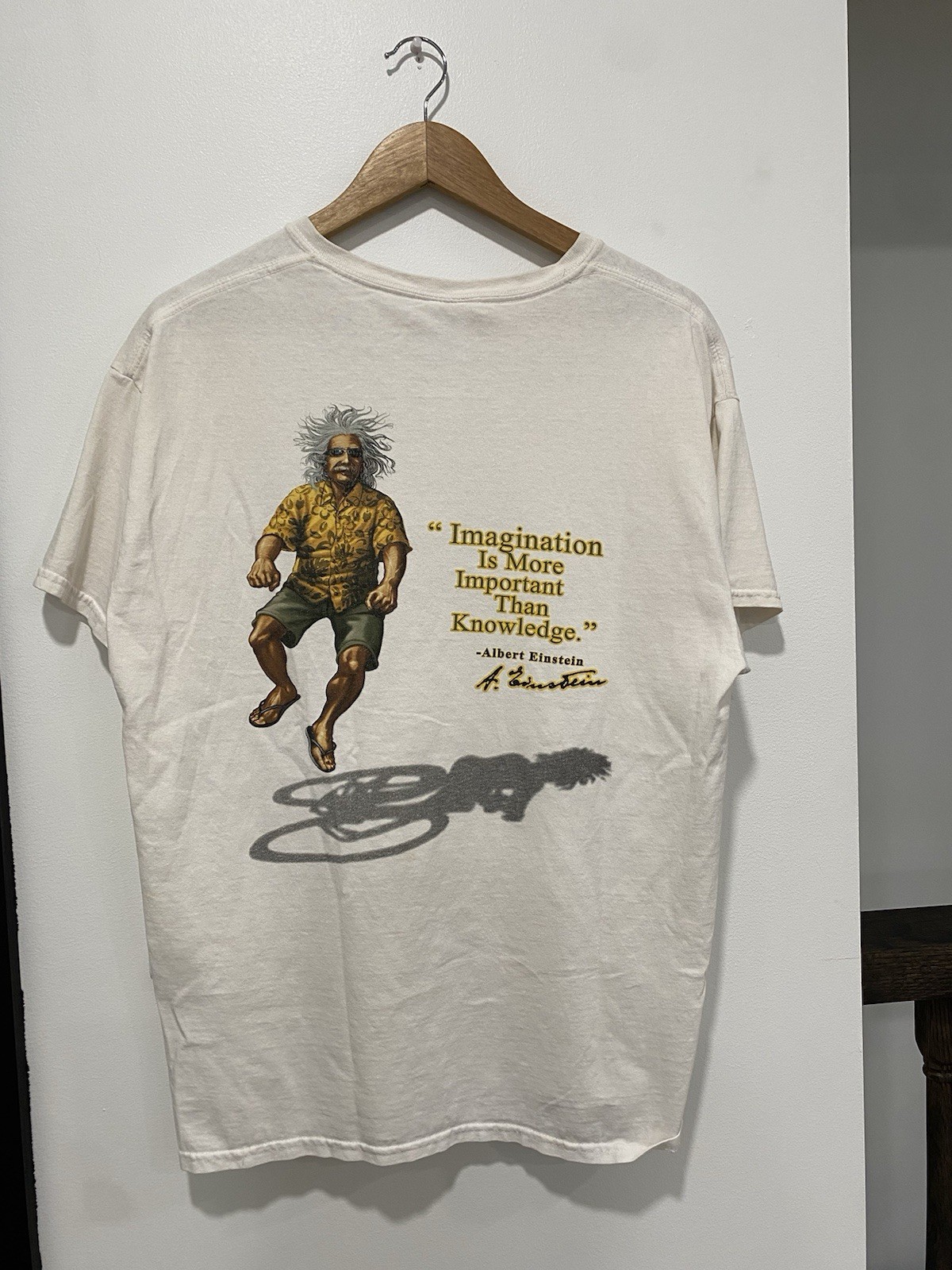 Albert Einstein Graphic Tee Imagination Quote Siz… - image 1