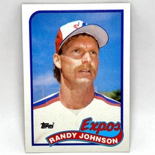 1989 Topps Randy Johnson #647 Rookie Card Montreal Expos HOF Big Unit RC HOF NM. rookie card picture