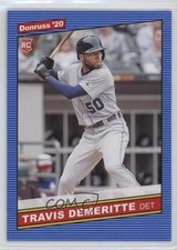 2020 Panini Donruss Retro 1986 Holo Blue Travis Demeritte (Base) Rookie RC ut4