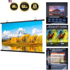 Projector Screen 100 Inch Portable Outdoor Indoor 16 9 Aspect Easy Install
