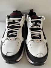 Nike Air Monarch IV White Black Red Men's Size 10 4E Extra Wide 416355-101 Shoes