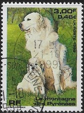 FRANCE oblitéré 1999 Chien Le montagne des Pyrénées Y&T N° 3285