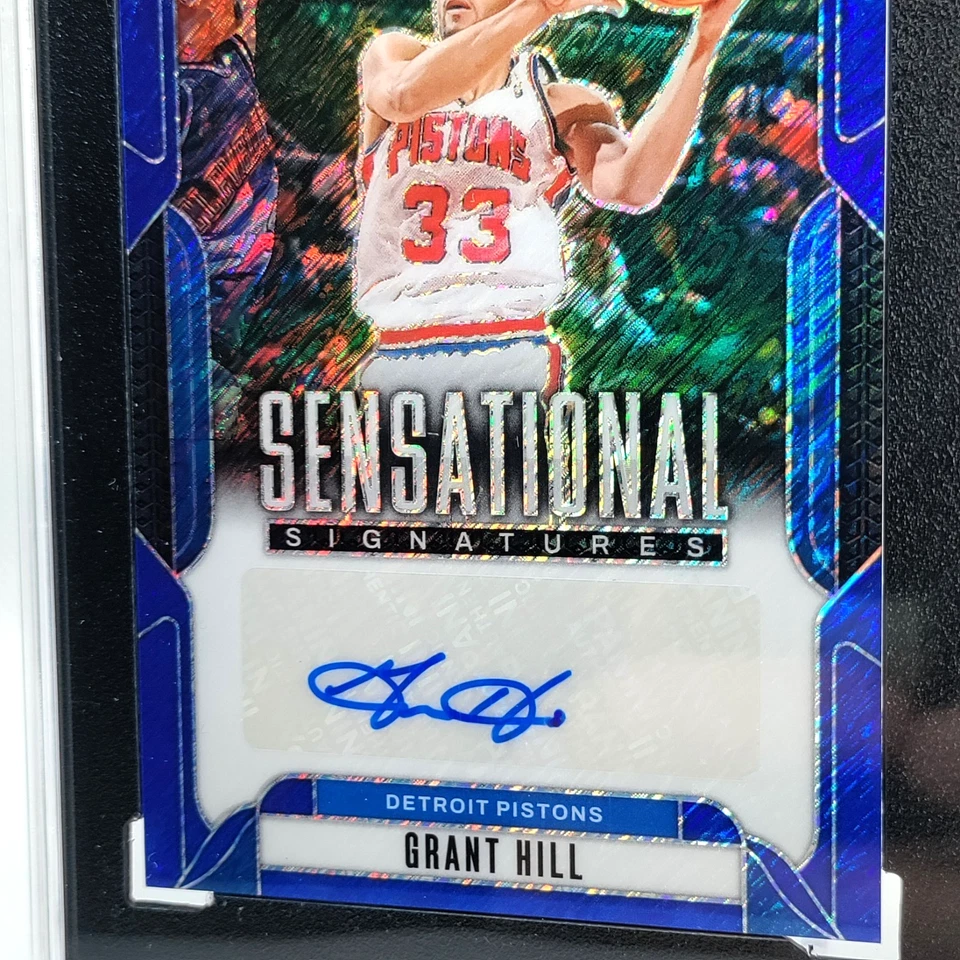 /25 Grant Hill Auto SGC 9 10 Blue Shimmer 2024-25 Prizm Sensational Autógrafo SP Foto 2 de 4