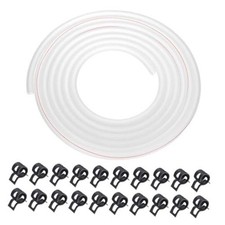 10 Feet Fuel Line Hose, 3/16 Inch 5mm ID Silicone Fuel Line with 20pcs Clear