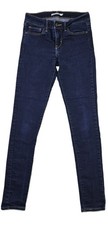 Levi's 711 skinny donna W25 L30 vita media elasticizzato blu