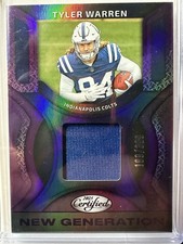 2025 Panini Certified Tyler Warren New Generation Patch /300 Colts Jersey