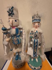 Pier One 2014 Snow King And Queen Nutcracker Ice Princess King  19" Tall 